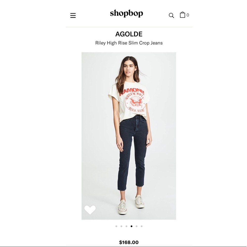 Agolde Riley Crop Jeans in Hideaway
